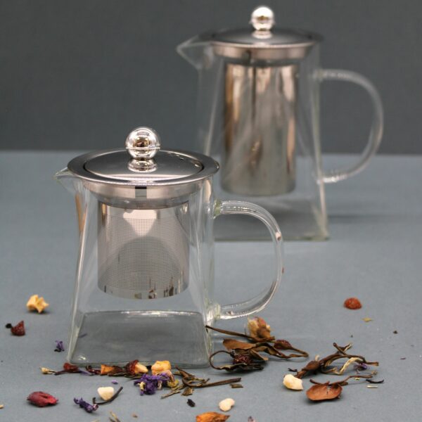 Glass Infuser Teapot - Tower Shape - 750ml - Image 2