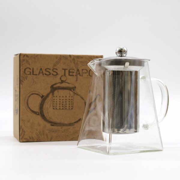 Glass Infuser Teapot - Tower Shape - 750ml - Image 3