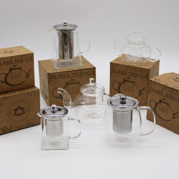 Glass Infuser Teapot - Round Pearl - 800ml - Image 3