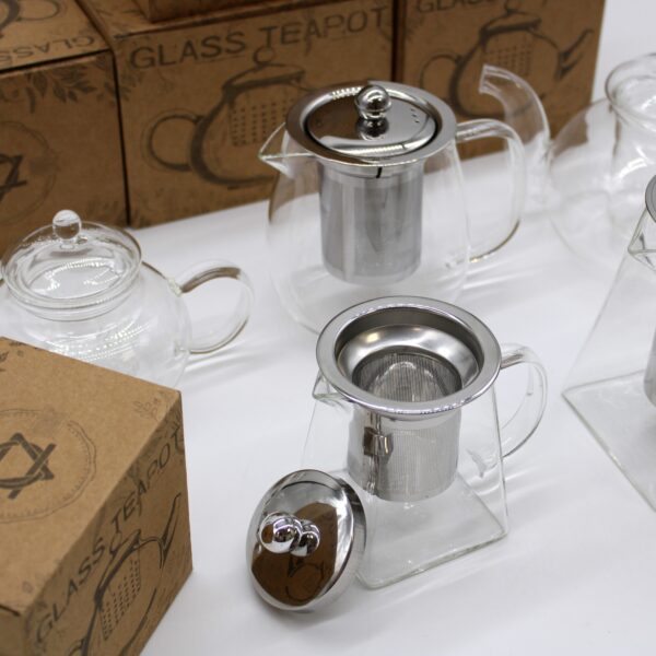 Glass Infuser Teapot - Round Pearl - 800ml - Image 4
