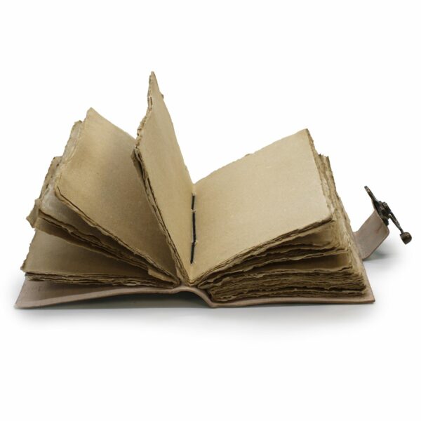 Leather "Bee Kind" Deckle-edge Notebook (7x5") - Image 3
