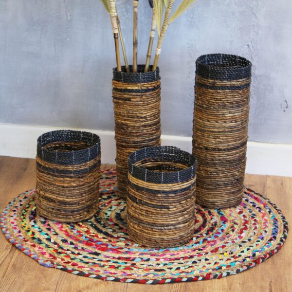 Banana Leaf Set - 2 Vase & 2 Bins - Image 10