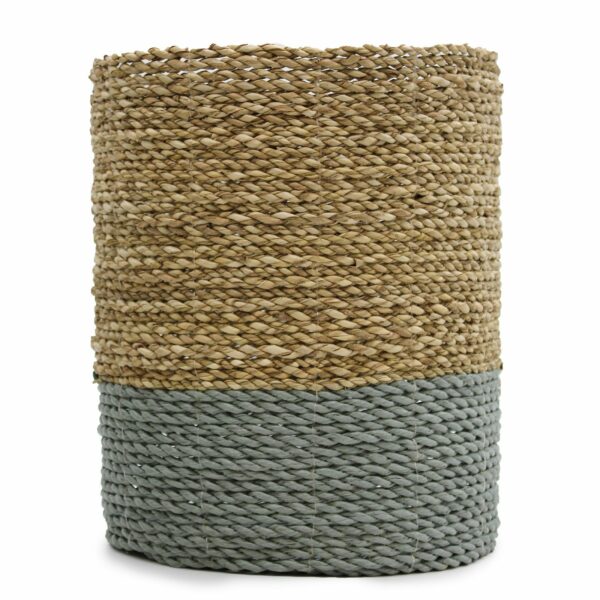 Seagrass & Abu-Abu Raffia Set - 2 Vase & 2 Bins - Image 4
