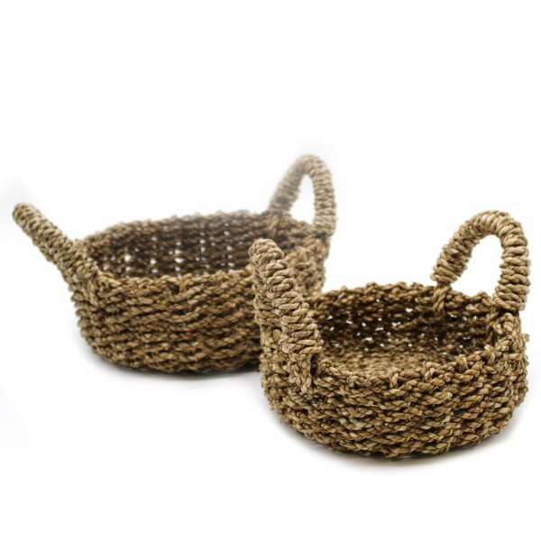 Natural Seagrass Basket - Set of 2 - Image 2