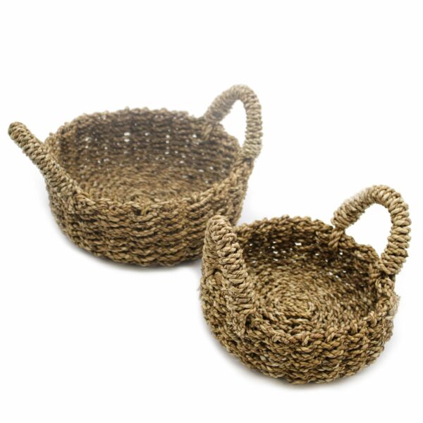 Natural Seagrass Basket - Set of 2 - Image 3