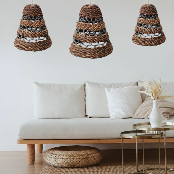Natural Banana Leaf Lamp Shades - Set of 3 - Image 3