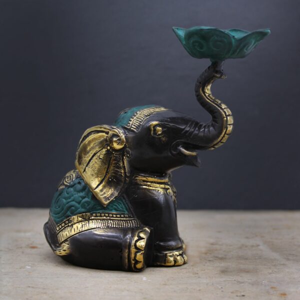 Medium Elephant Candle / Incense Holder - Image 3