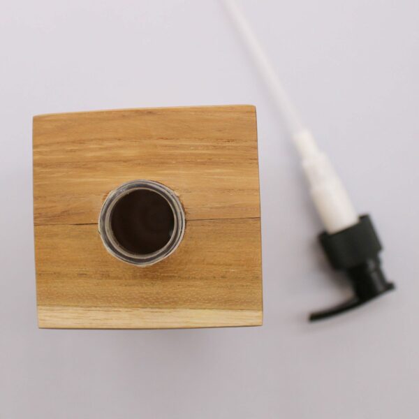 Natural Teakwood Soap Dispenser - Square - Image 4