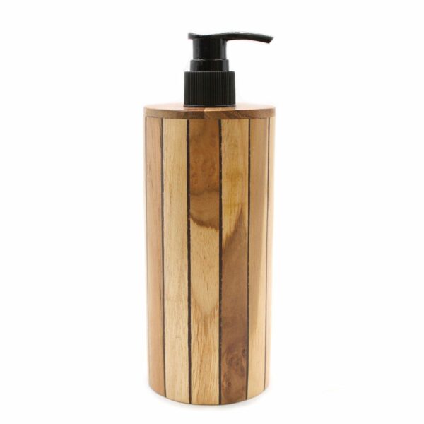 Natural Teakwood Soap Dispenser - Round - Image 5