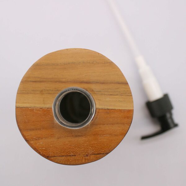Natural Teakwood Soap Dispenser - Round - Image 7