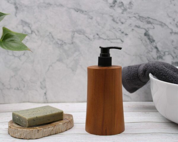 Natural Teakwood Soap Dispenser - Taper - Image 9