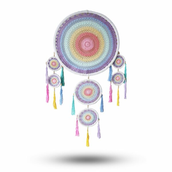 Large Dreamcatcher (55cm) - Pastel Rainbow - Image 2
