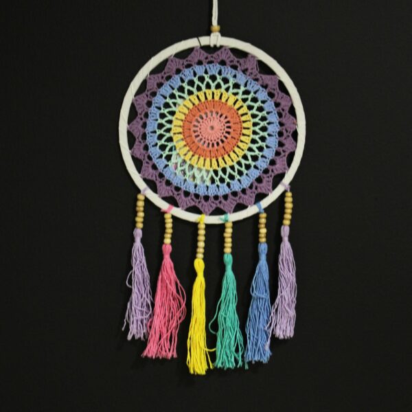 Small Dreamcatcher (22x56cm) - Pastel Rainbow - Image 2