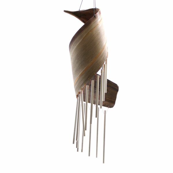 Coconut Leaf Wind Chimes - Natural - Image 3