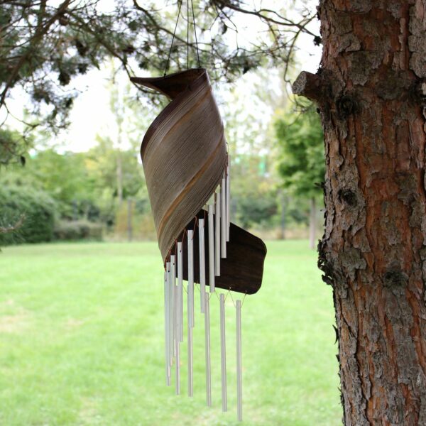 Coconut Leaf Wind Chimes - Natural - Image 5