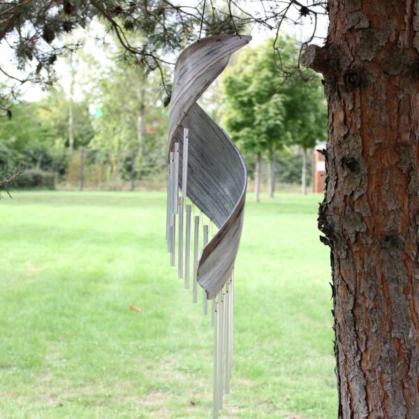 Coconut Leaf Wind Chimes - Whitewash - Image 6
