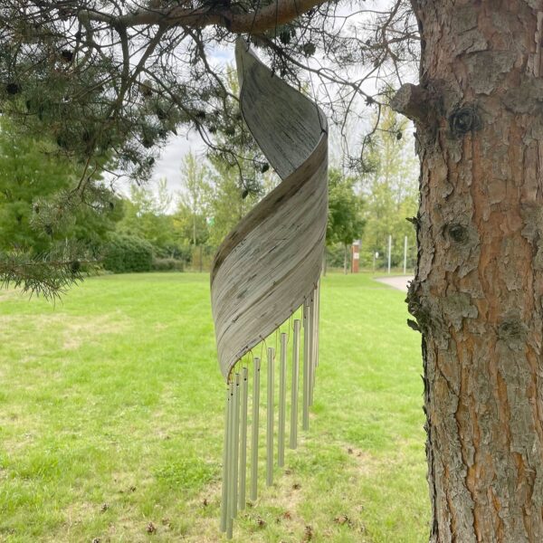 Coconut Leaf Wind Chimes - Whitewash - Image 7