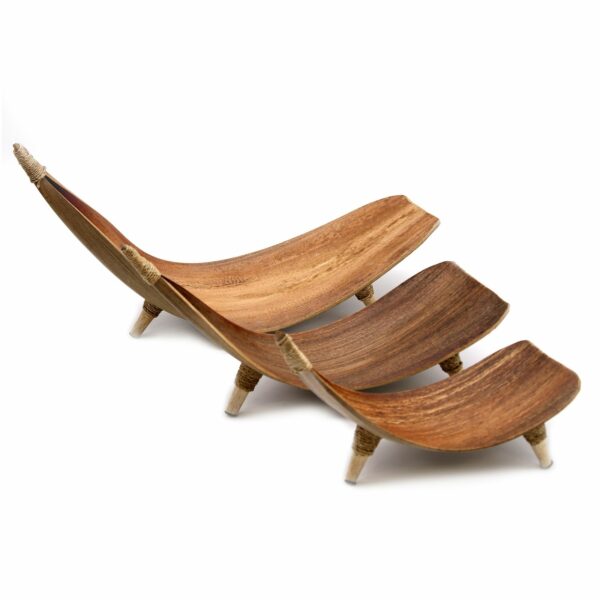 Coconut Leaf Fruit Bowl Set - Natural - Image 3