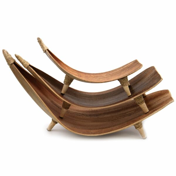 Coconut Leaf Fruit Bowl Set - Natural - Image 4