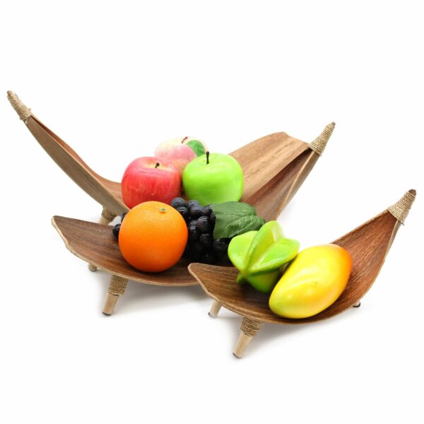 Coconut Leaf Fruit Bowl Set - Natural - Image 6