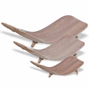 Coconut Leaf Fruit Bowl Set - Whitewash