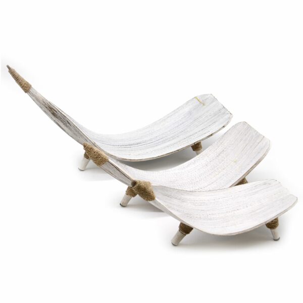 Coconut Leaf Fruit Bowl Set - Whitewash - Image 4