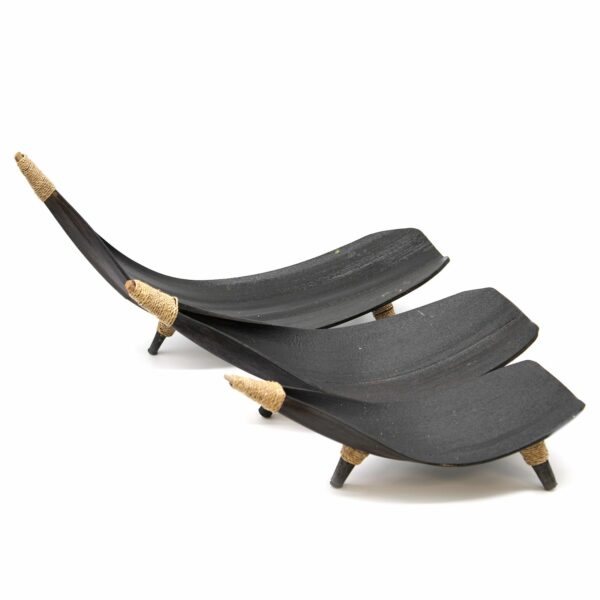 Coconut Leaf Fruit Bowl Set - Chocolate - Image 3