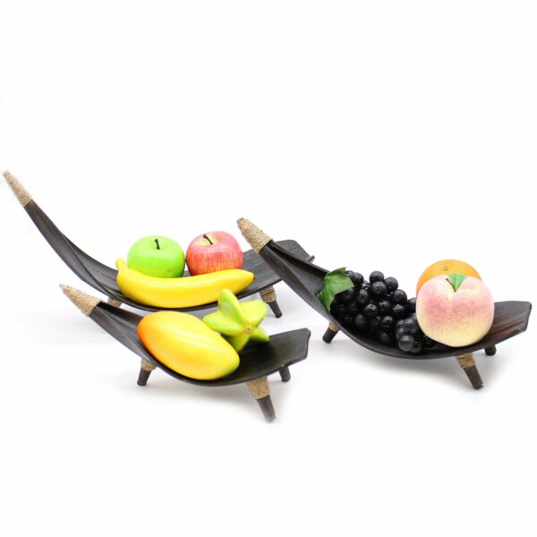 Coconut Leaf Fruit Bowl Set - Chocolate - Image 8