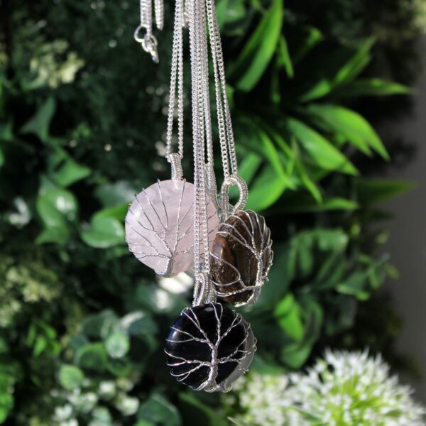 Tree of Life Gemstone Necklace - Black Onyx - Image 2