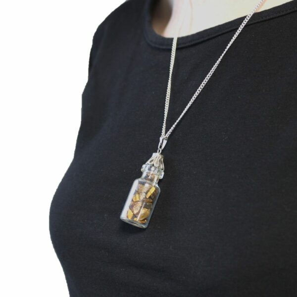 Bottled Gemstones Necklace - Tiger Eye - Image 2