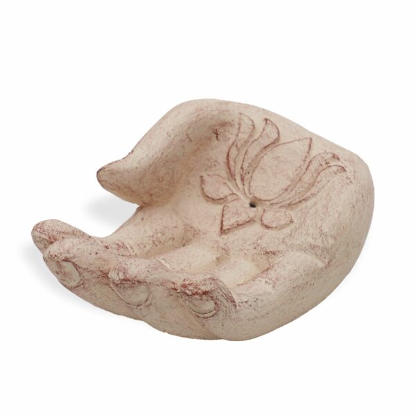 Hand Incense Burner - Lotus (white) - Image 2