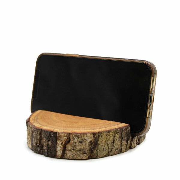 Small Log Phone Holder (full slice) - Natural - Image 5