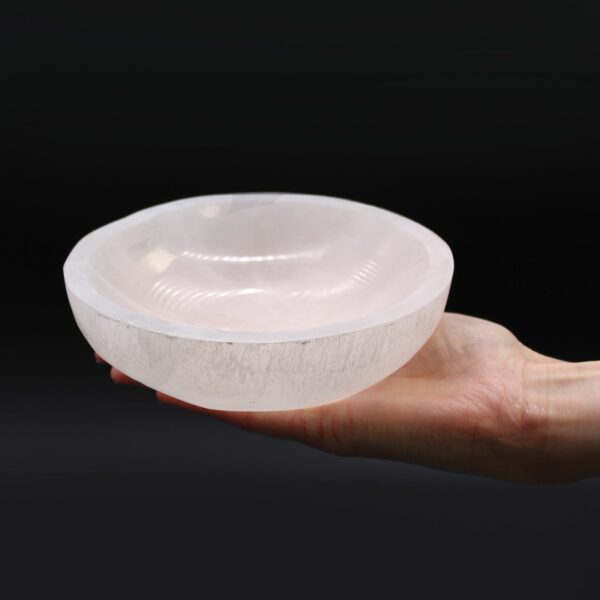 Selenite Round Bowl - 15cm - Image 5