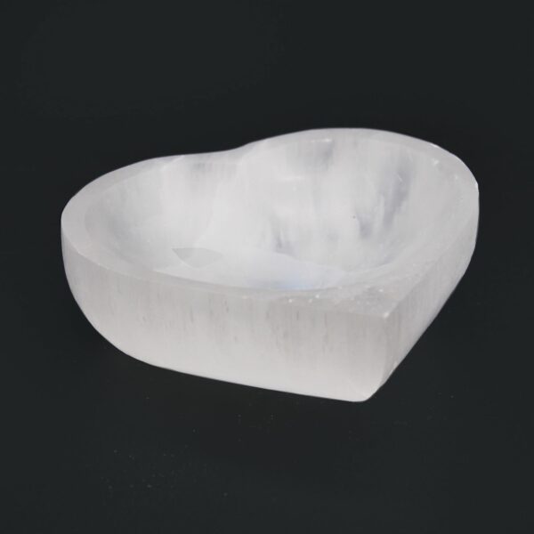 Selenite Heart Bowl - 10cm - Image 4