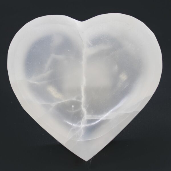 Selenite Heart Bowl - 15cm - Image 3