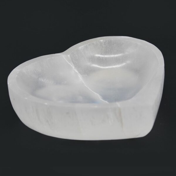 Selenite Heart Bowl - 15cm - Image 4