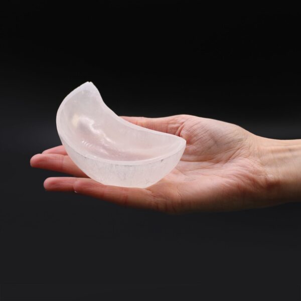 Selenite Moon Bowl - 10cm - Image 4
