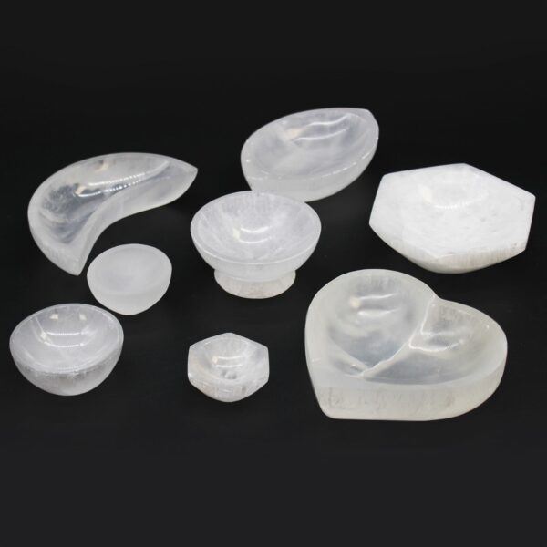 Selenite Moon Bowl - 15cm - Image 2
