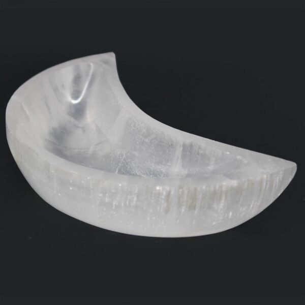 Selenite Moon Bowl - 15cm - Image 4