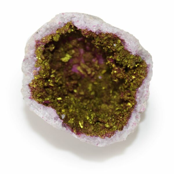 Coloured Calsite Geodes - Natural Rock - Pink & Gold - Image 4