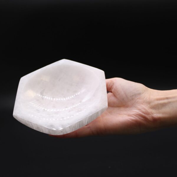 Selenite Hex Bowl - 15cm - Image 5