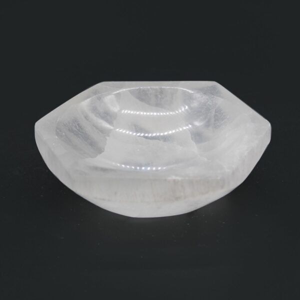 Selenite Hex Bowl - 10cm - Image 3
