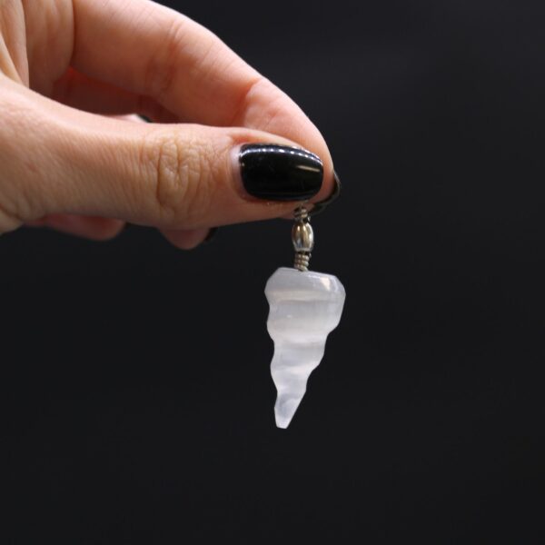 Selenite Spiral Pendant - Image 5