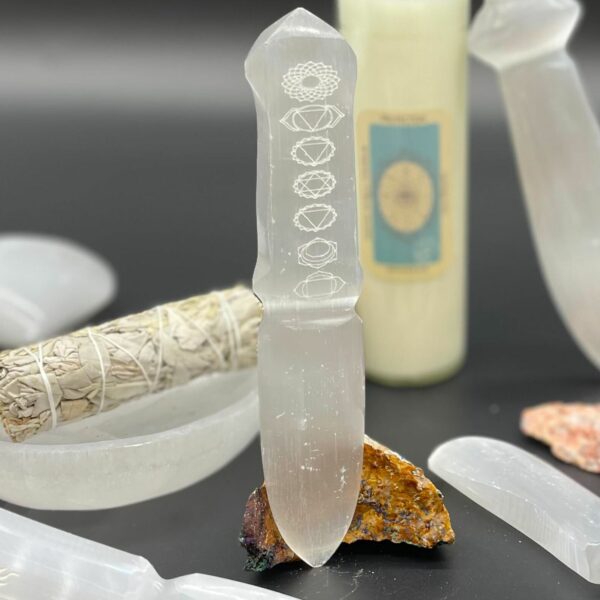 Selenite Ritual Knife - Chakra - Image 8