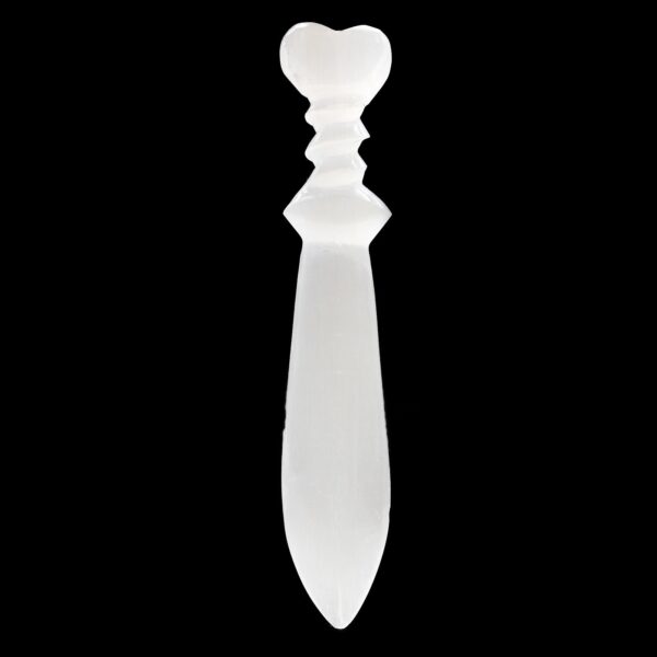 Selenite Lrg Ritual Knife - Spiral (25cm) - Image 2
