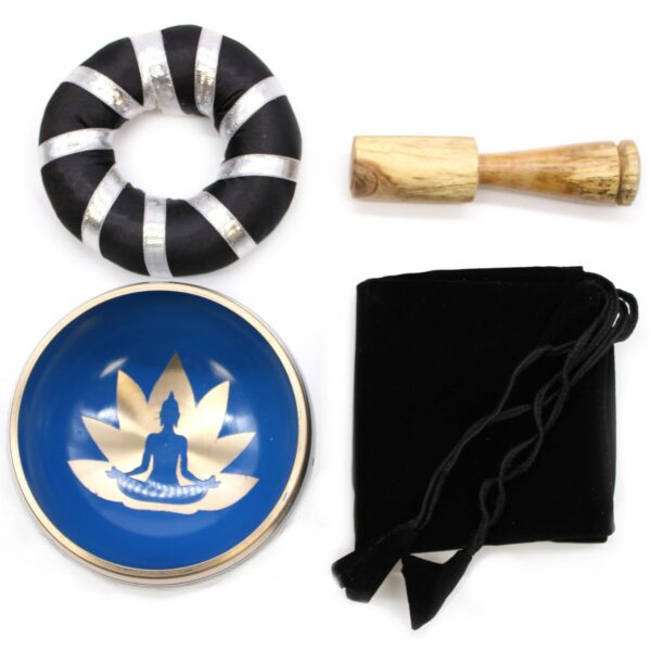 Yoga Moves Singing Bowl Set- White/Blue 10.7cm - Image 2