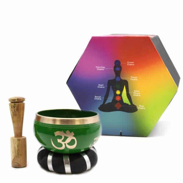 Tree of Life Singing Bowl Set- Green 10.7cm - Image 7