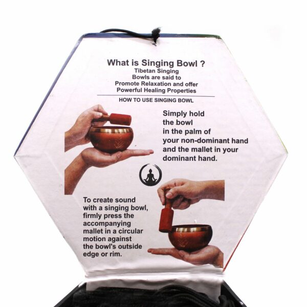 Yin & Yang Singing Bowl Set- White/Purple 10.7cm - Image 4