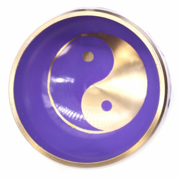 Yin & Yang Singing Bowl Set- White/Purple 10.7cm - Image 5