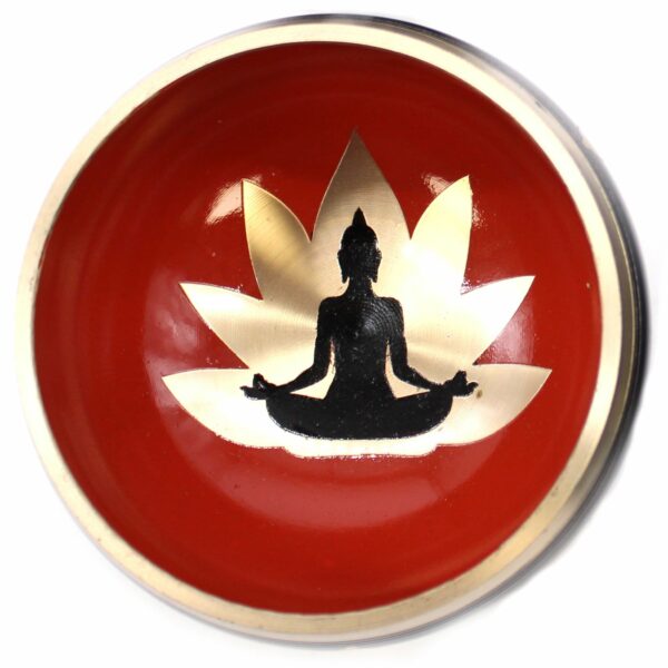 Buddha Singing Bowl Set- Black/Orange 10.7cm - Image 6
